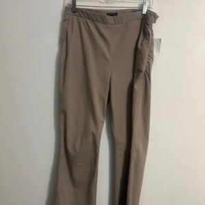 Eileen Fisher Khaki Organic Cotton Flare pants, size 10